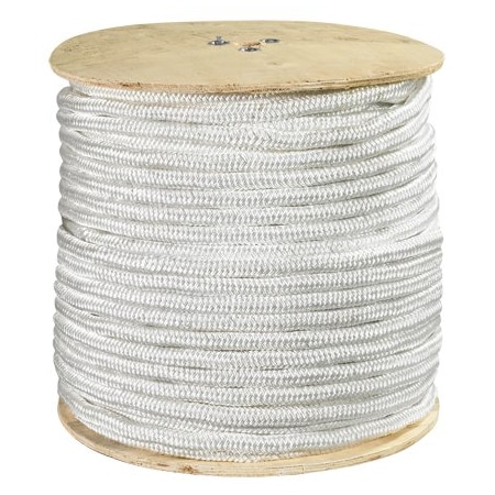 Bsc Preferred 1/2'', 6,500 lb, White Double Braided Nylon Rope BUY00016444